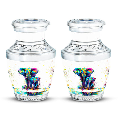 Personalized Elephant Memorial Urn for Mom - 10-inch, 200 cu in - Yatskia