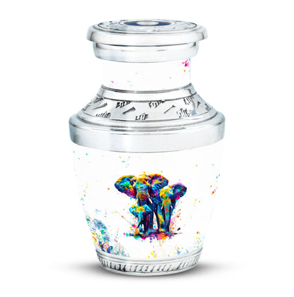 Personalized Elephant Keepsake Urn for Human Ashes - 10-inch, 200 cu in - Yatskia