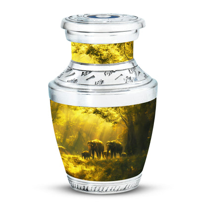 Personalized Elephant Cremation Urn for Human Ashes - 10-inch, 200 cu in - Yatskia