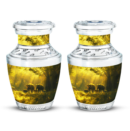 Personalized Elephant Cremation Urn for Human Ashes - 10-inch, 200 cu in - Yatskia