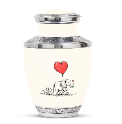 Personalized Elephant Keepsake Urn for Human Ashes - 10-inch, 200 cu in - Yatskia