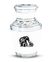 Elephant Family Medium Urn Funeral, Ashes Memorial Urn
