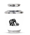 Elephant Family Medium Urn Funeral, Ashes Memorial Urn