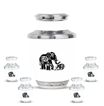 Large Urn With 4 Keepsake Urn