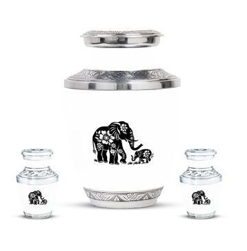Large Urn With 2 Keepsake Urn