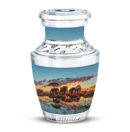 Personalized Elephant Cremation Urn for Human Ashes - 10-inch, 200 cu in - Yatskia