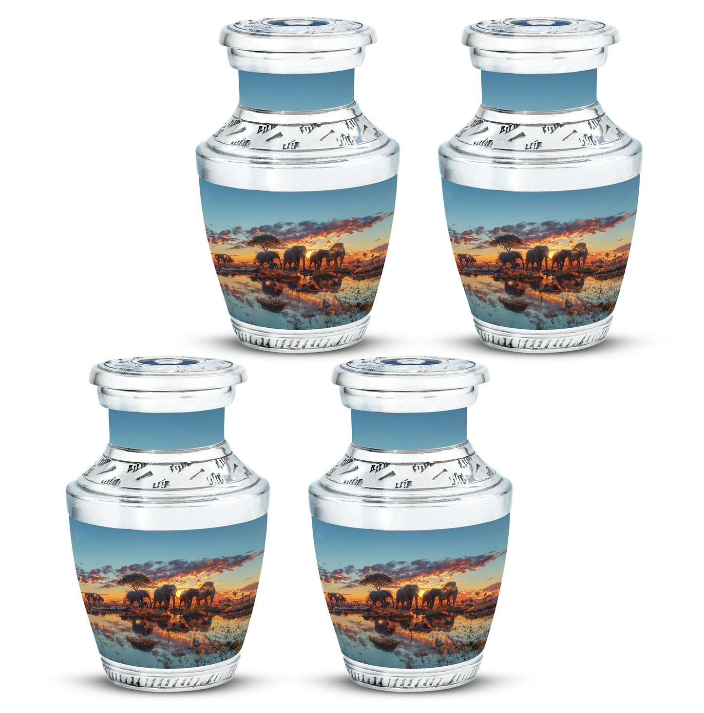 Personalized Elephant Cremation Urn for Human Ashes - 10-inch, 200 cu in - Yatskia