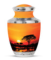 Elephant Family Small Urn For Ashes Large Funeral, Ashes Urn