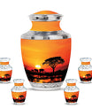 Elephant Family Small Urn For Ashes Large Funeral, Ashes Urn