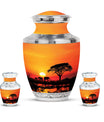 Elephant Family Small Urn For Ashes Large Funeral, Ashes Urn