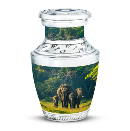 Personalized Elephant Memorial Urn for Human Ashes - 10-inch, 200 cu in - Yatskia