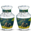 Elephant Family A Small Urn For Ashes Funeral, Ashes Cremation Urn