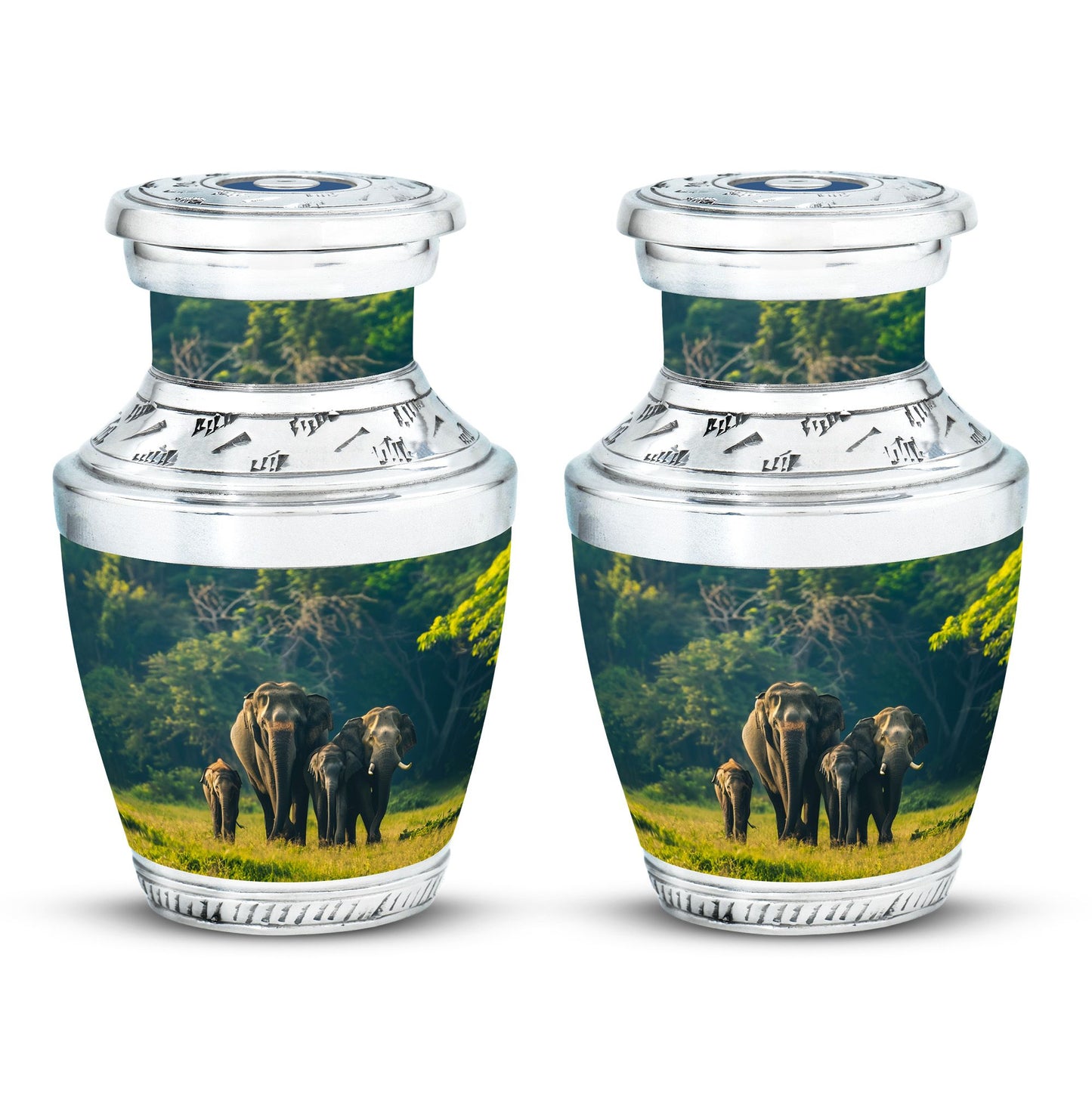 Personalized Elephant Memorial Urn for Human Ashes - 10-inch, 200 cu in - Yatskia