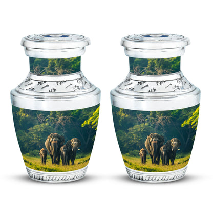 Personalized Elephant Memorial Urn for Human Ashes - 10-inch, 200 cu in - Yatskia
