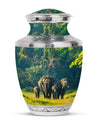 Elephant Family A Small Urn For Ashes Funeral, Ashes Cremation Urn