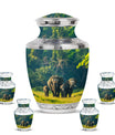 Elephant Family A Small Urn For Ashes Funeral, Ashes Cremation Urn