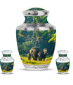 Elephant Family A Small Urn For Ashes Funeral, Ashes Cremation Urn