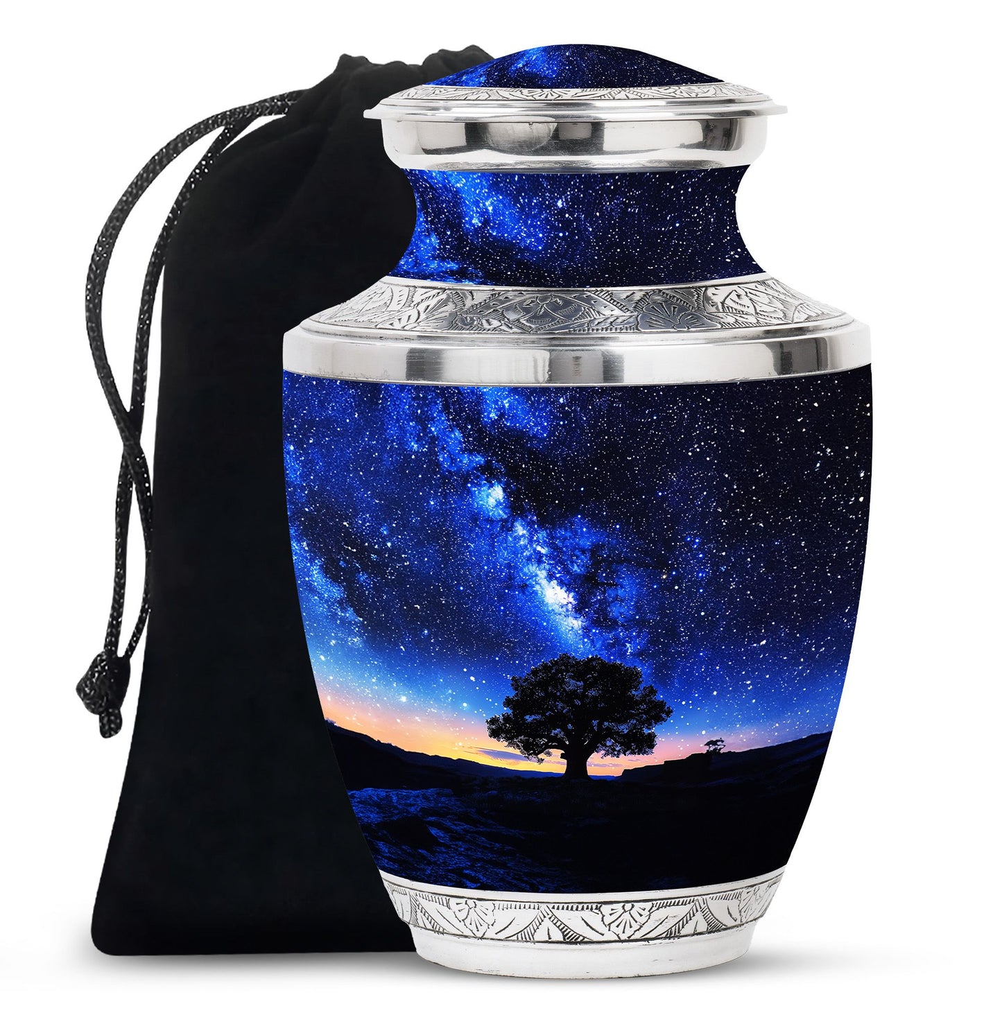 Personalized Galaxy Cremation Urn for Human Ashes - 10-inch, 200 cu in - Yatskia