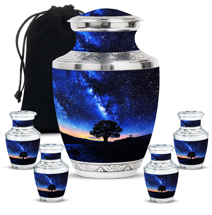 Personalized Galaxy Cremation Urn for Human Ashes - 10-inch, 200 cu in - Yatskia