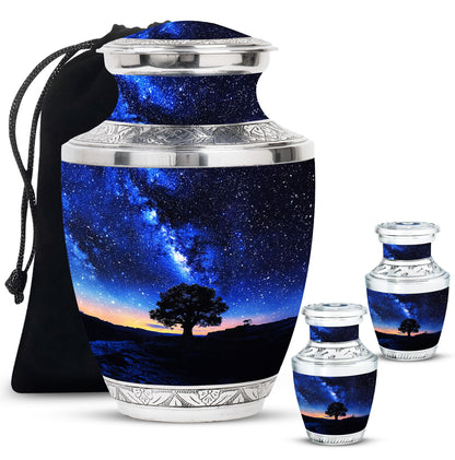 Personalized Galaxy Cremation Urn for Human Ashes - 10-inch, 200 cu in - Yatskia
