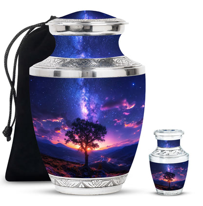Personalized Galaxy Cremation Urn for Women - 10-inch, 200 cu in - Yatskia