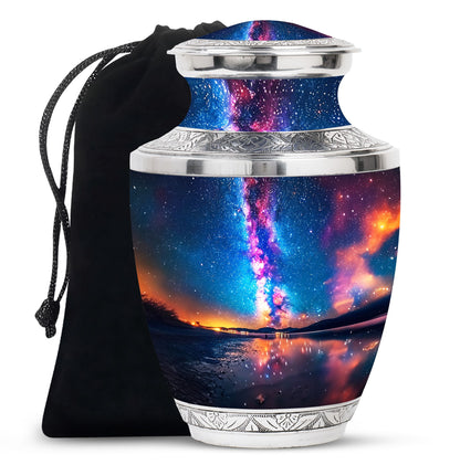 Personalized Galaxy Cremation Urn for Adult - 10-inch, 200 cu in - Yatskia