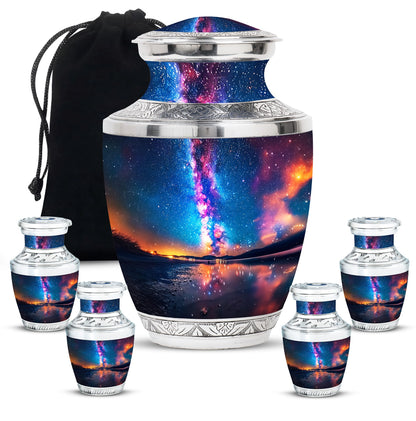 Personalized Galaxy Cremation Urn for Adult - 10-inch, 200 cu in - Yatskia