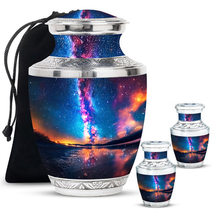 Personalized Galaxy Cremation Urn for Adult - 10-inch, 200 cu in - Yatskia