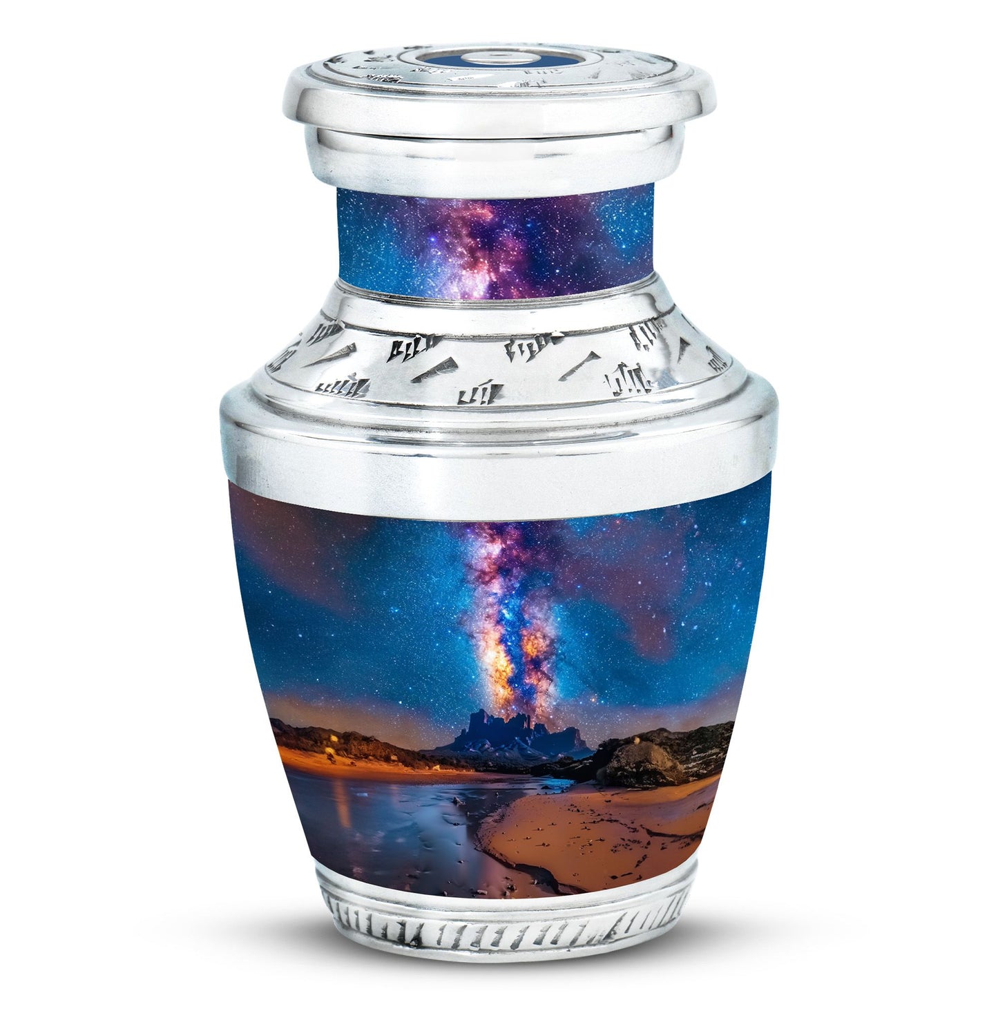 Personalized Galaxy Cremation Urn for Loved One - 10-inch, 200 cu in - Yatskia