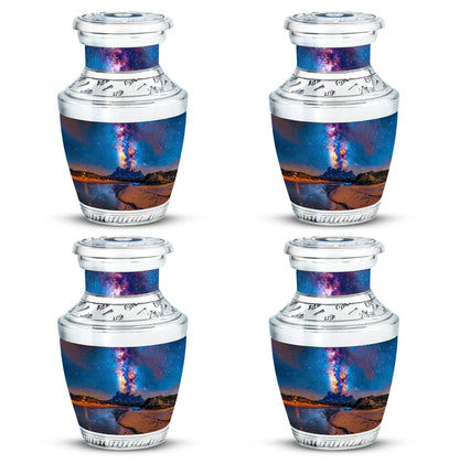 Personalized Galaxy Cremation Urn for Loved One - 10-inch, 200 cu in - Yatskia