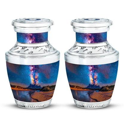 Personalized Galaxy Cremation Urn for Loved One - 10-inch, 200 cu in - Yatskia