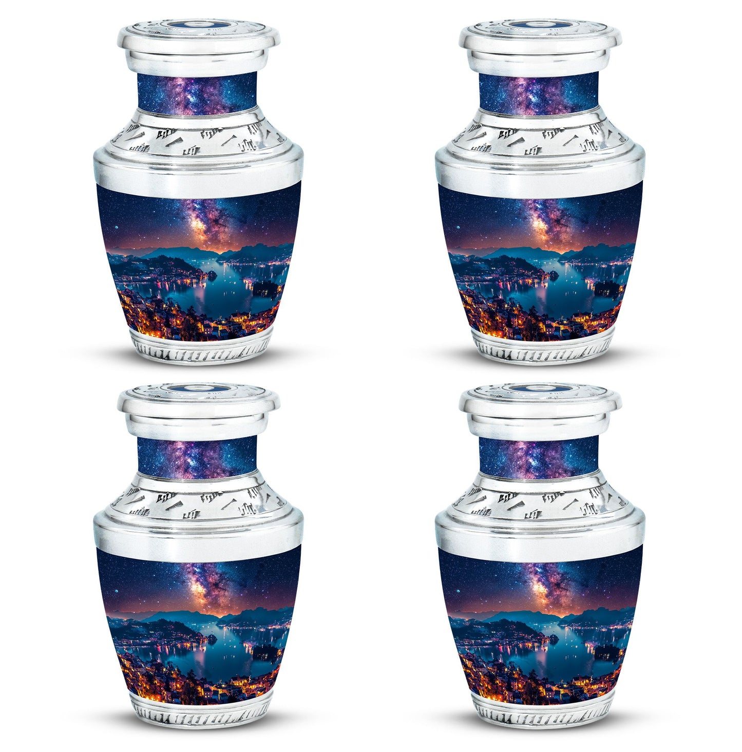 Personalized Galaxy Memorial Urn for Men - 10-inch, 200 cu in - Yatskia