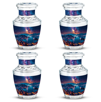 Personalized Galaxy Memorial Urn for Men - 10-inch, 200 cu in - Yatskia
