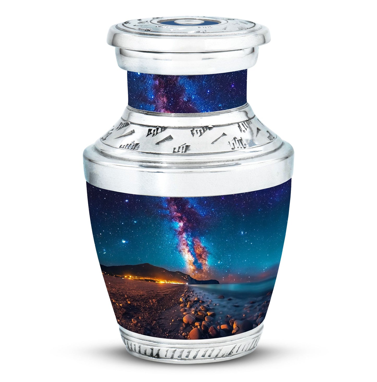 Personalized Galaxy Cremation Urn for Adults - 10-inch, 200 cu in - Yatskia