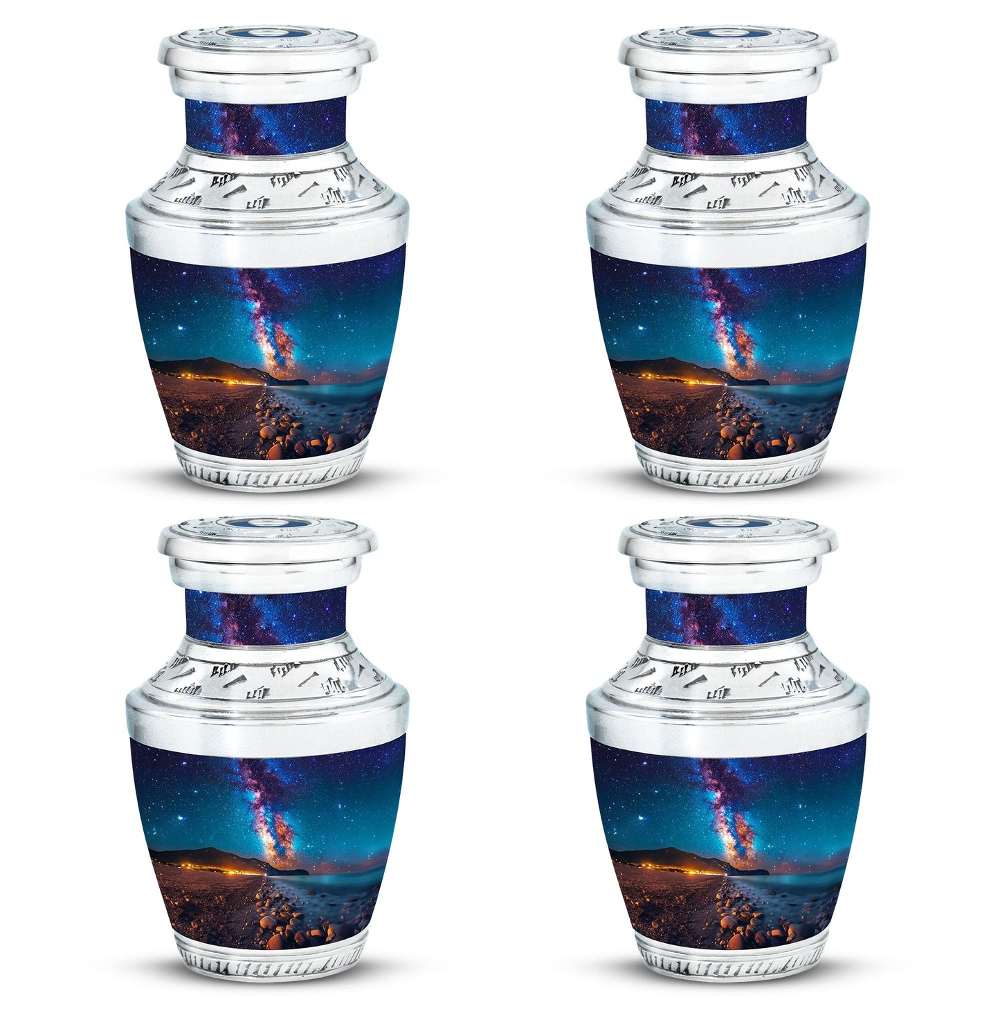 Personalized Galaxy Cremation Urn for Adults - 10-inch, 200 cu in - Yatskia