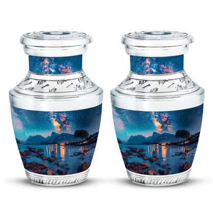 Personalized Galaxy Keepsake Urn for Adult - 10-inch, 200 cu in - Yatskia
