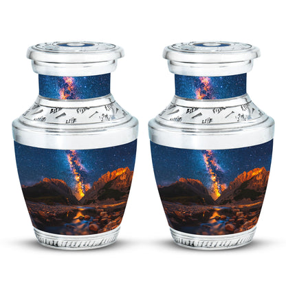 Personalized Galaxy Cremation Urn for Adults - 10-inch, 200 cu in - Yatskia
