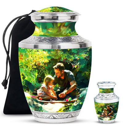 Personalized Father Cremation Urn for Human Ashes - 10-inch, 200 cu in - Yatskia