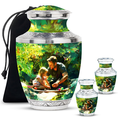 Personalized Father Cremation Urn for Human Ashes - 10-inch, 200 cu in - Yatskia