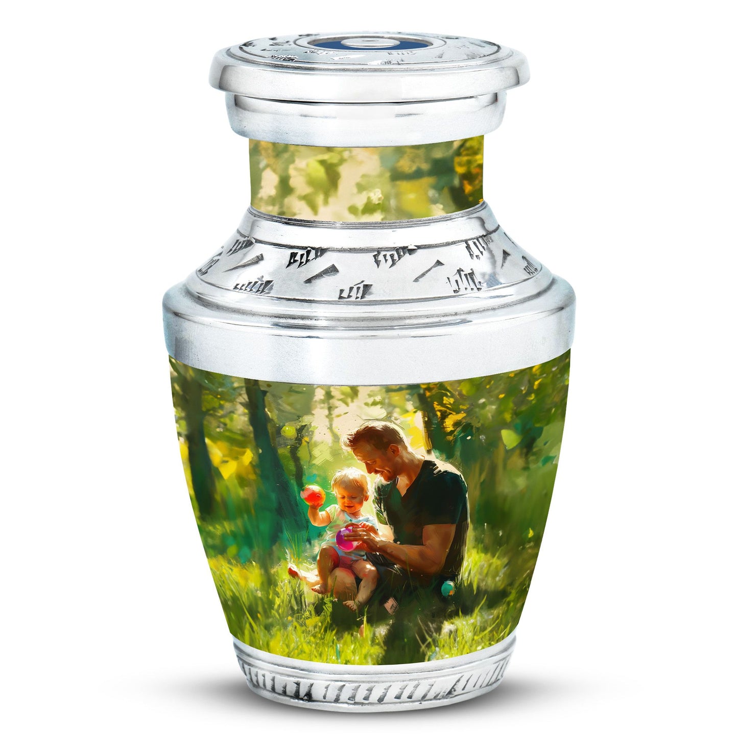 Personalized Father Keepsake Urn for Human Ashes - 10-inch, 200 cu in - Yatskia