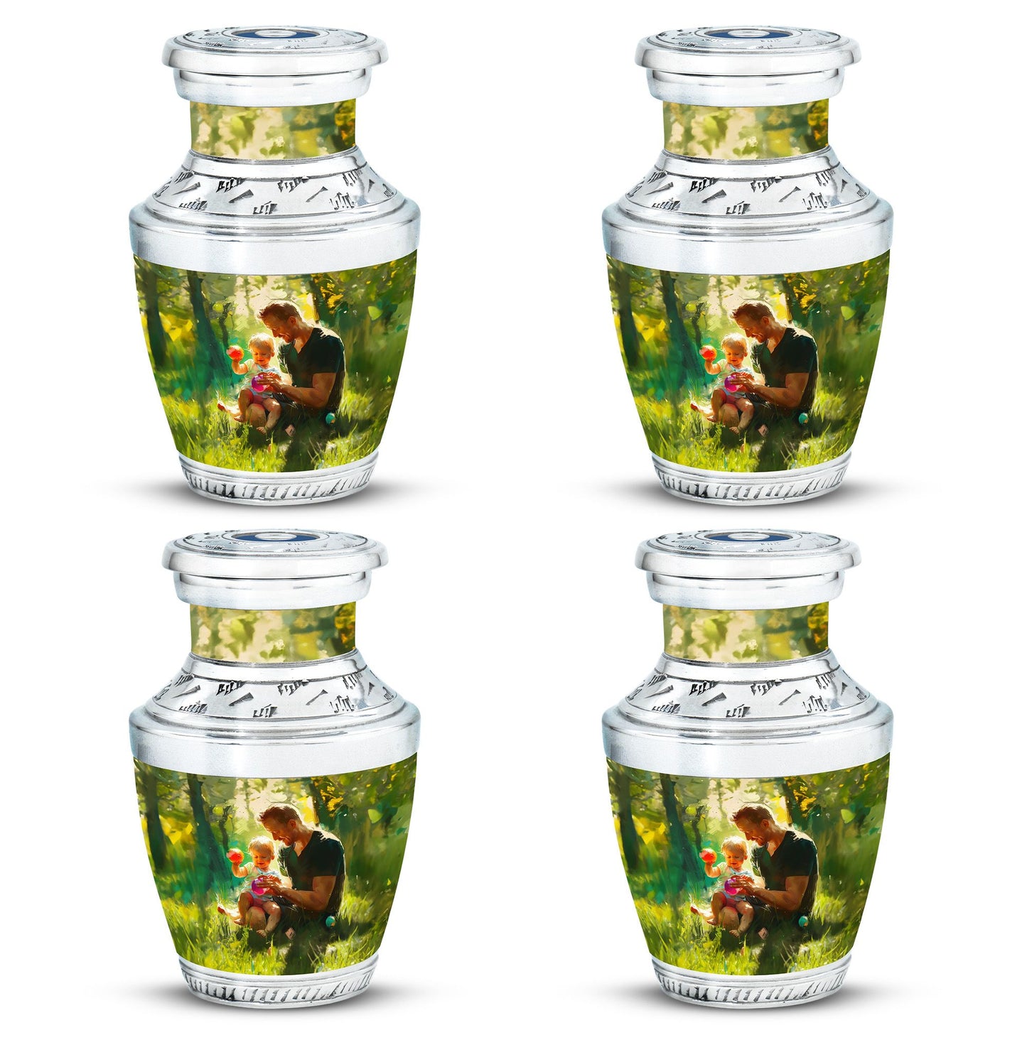 Personalized Father Keepsake Urn for Human Ashes - 10-inch, 200 cu in - Yatskia