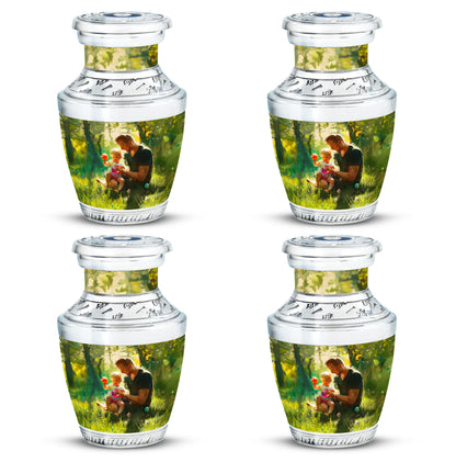 Personalized Father Keepsake Urn for Human Ashes - 10-inch, 200 cu in - Yatskia