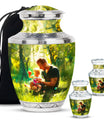 Father & Kids Large & Small Cremation Urns For Human Ashes