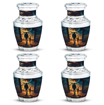 Personalized Father Keepsake Urn for Human Ashes - 10-inch, 200 cu in - Yatskia
