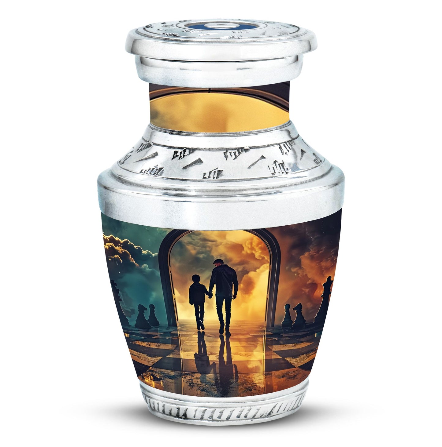 Personalized Father Cremation Urn for Human Ashes - 10-inch, 200 cu in - Yatskia