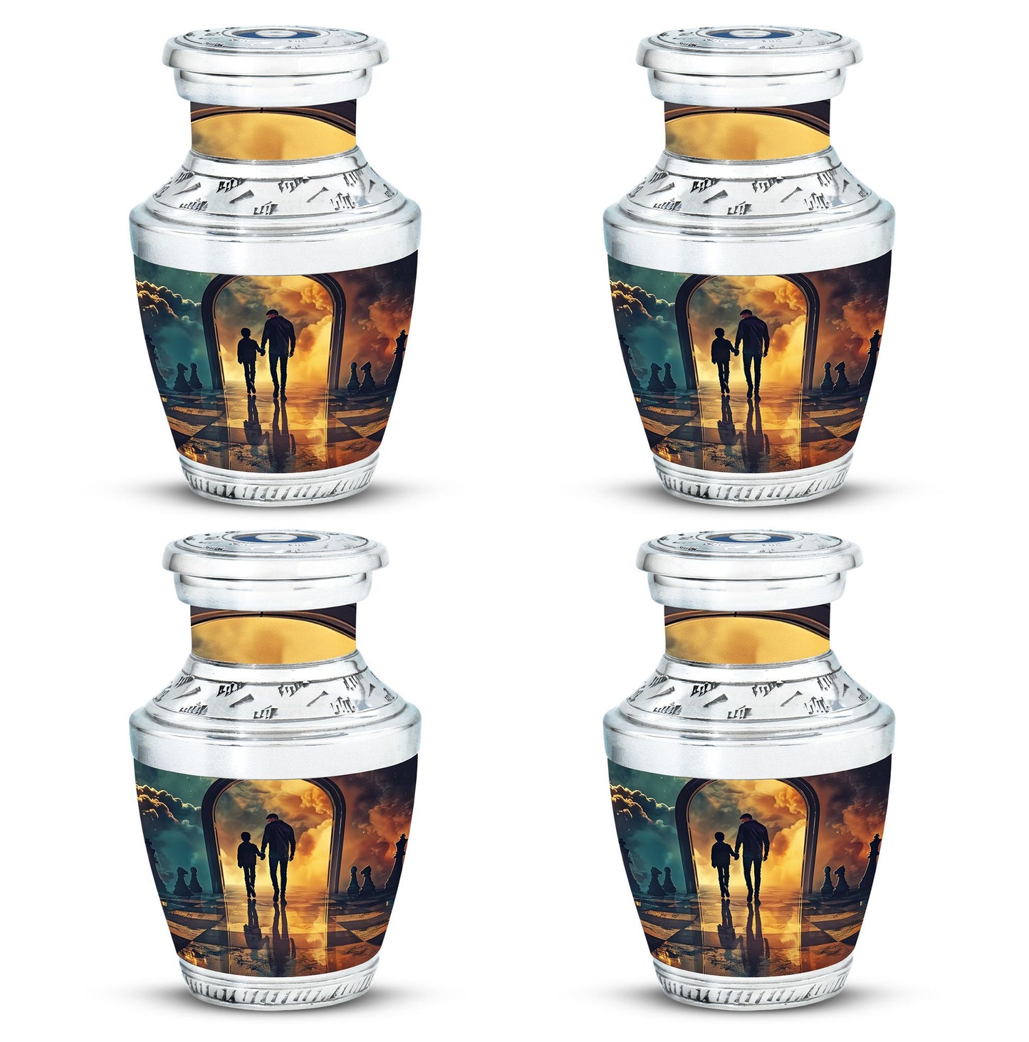 Personalized Father Cremation Urn for Human Ashes - 10-inch, 200 cu in - Yatskia