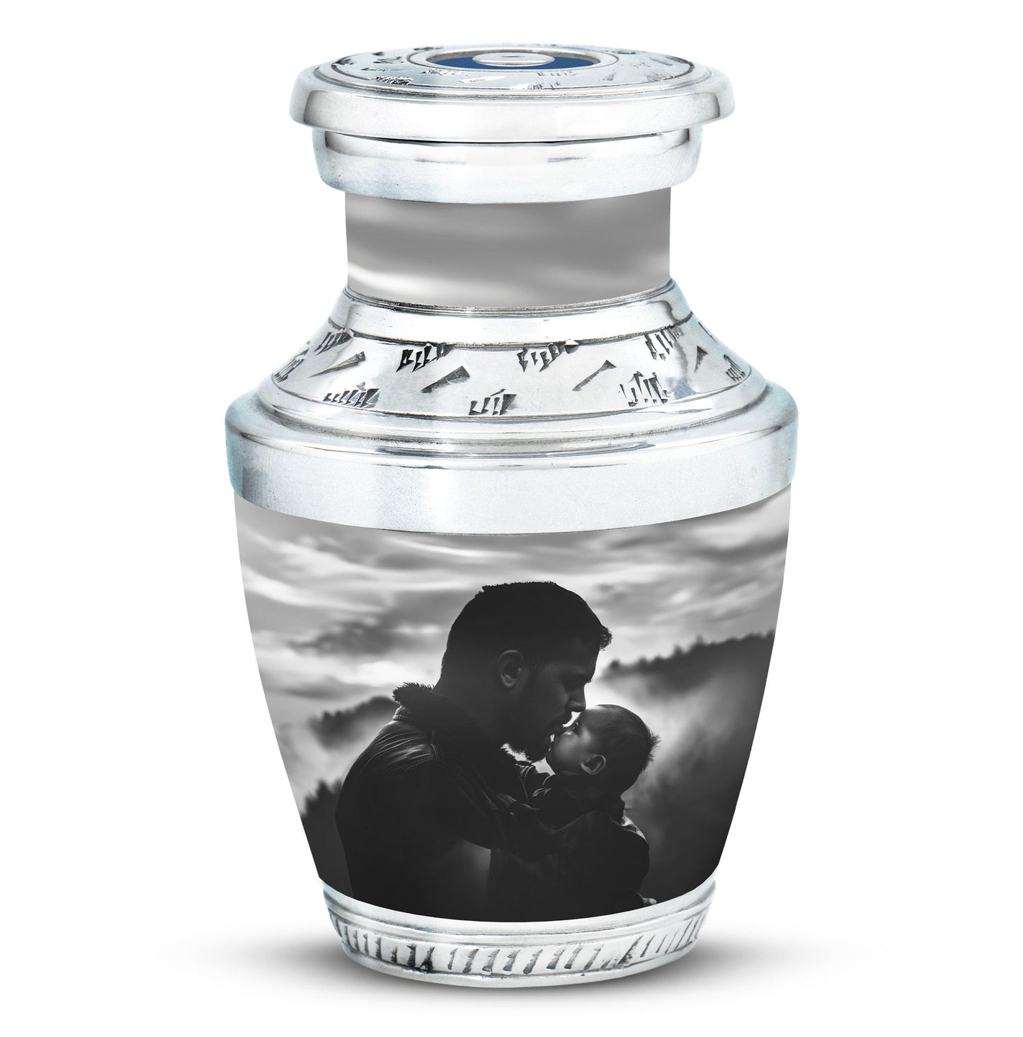 Personalized Father Cremation Urn for Adult - 10-inch, 200 cu in - Yatskia