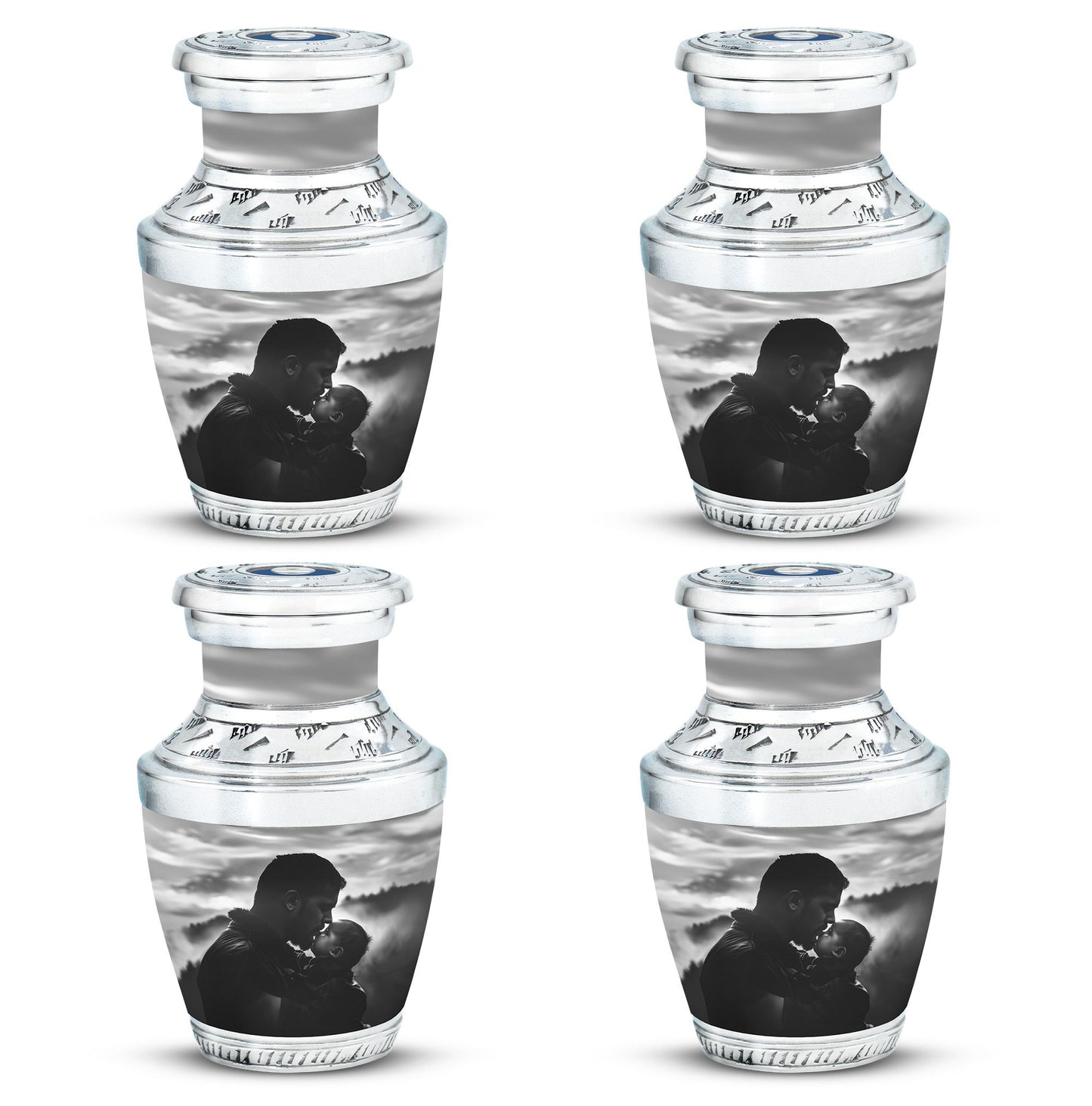 Personalized Father Cremation Urn for Adult - 10-inch, 200 cu in - Yatskia