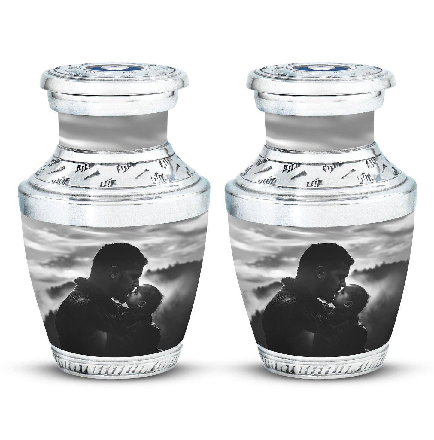 Personalized Father Cremation Urn for Adult - 10-inch, 200 cu in - Yatskia