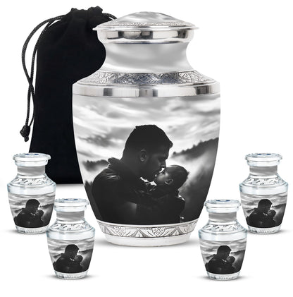 Personalized Father Cremation Urn for Adult - 10-inch, 200 cu in - Yatskia
